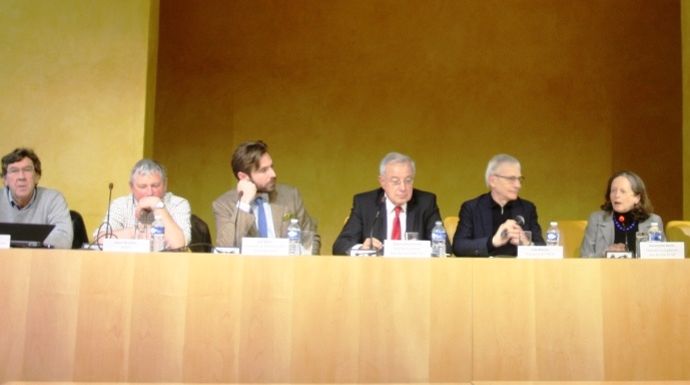 Débat Afja. De gauche à droite: Philippe Colin (CP), Leif Blanc (FN), 