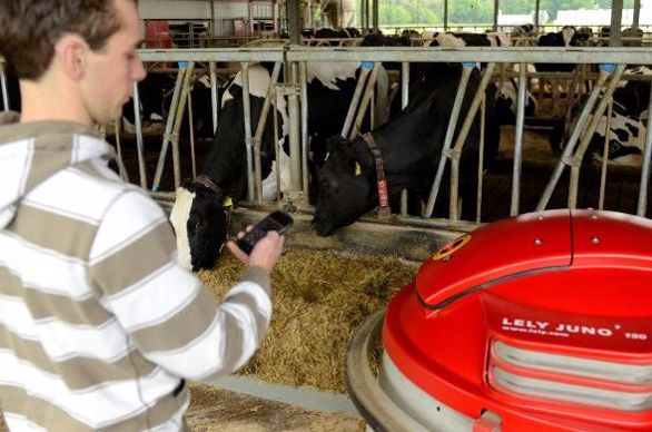 L’application Lely control permet d’activer ou de stopper ses équipements dans la stabulation par le biais d’une commande Bluetooth. 