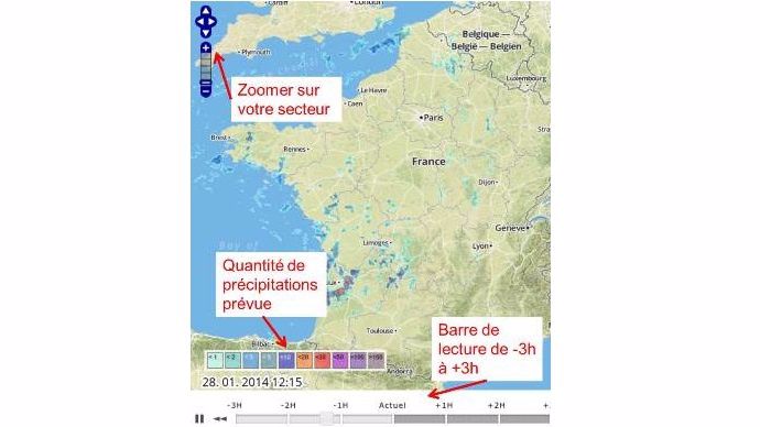 Radar de précipitations Terre-net