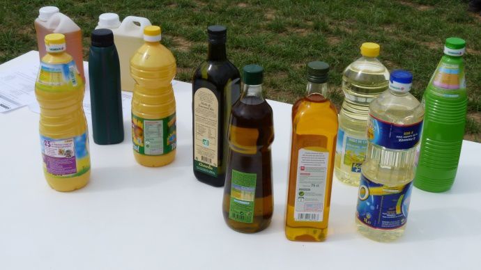 Bouteilles d'huile