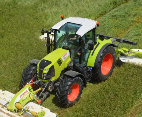 Le toit panoramique du Claas Arion 400.