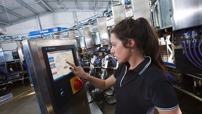 Salle de traite robotisée en Australie