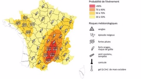 Des pluies torrentielles sont attendues dans le Gard, l'Hérault, la Lozère et l'Ardèche. (©MeteoNews) Des pluies torrentielles sont attendues dans le Gard, l'Hérault, la Lozère et l'Ardèche. (©MeteoNews)