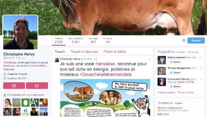 Page Twitter de Christophe Hervy
