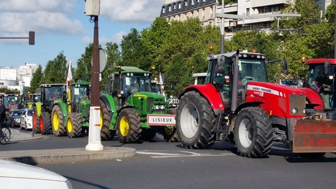 Manifestation des tracteurs à Paris