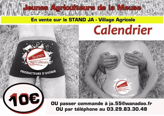 Calendrier nu JA de la Meuse