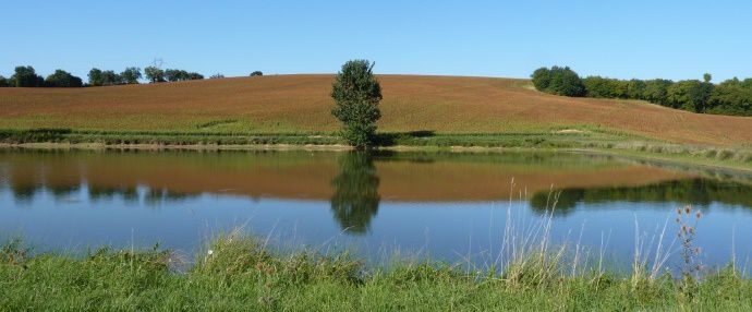 Réserve d'eau pour l'irrigation.