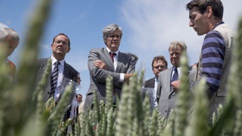 Selon Stéphane Le Foll, 4 pour 1 000 grammes de CO2 en plus chaque année dans les sols pourraient compenser les rejets annuels mondiaux de Ges. (©Pascal Xicluna/Minagri)