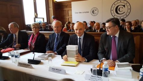Les représentants de la Cour des comptes, mercredi 10 février 2016, lors de la présentation de leur rapport public annuel. (©Terre-net Média)