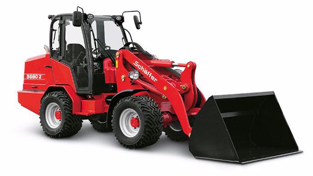 Schäffer 5680 Z, une chargeuse agricole avec une capacité de levage de 2.8 tonnes à 3.4 m. (©Terre-net-média)