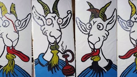 Parmi les 11 chèvres des South Winners de l'OM, celle fumant la chicha a trouvé preneur sur eBay pour une valeur de près de 1 500 €. (©Terre-net Média)