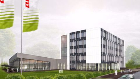 Claas E-Systems, le projet architectural du nouveau centre de recherche (©Claas) Claas E-Systems, le projet architectural du nouveau centre de recherche (©Claas)