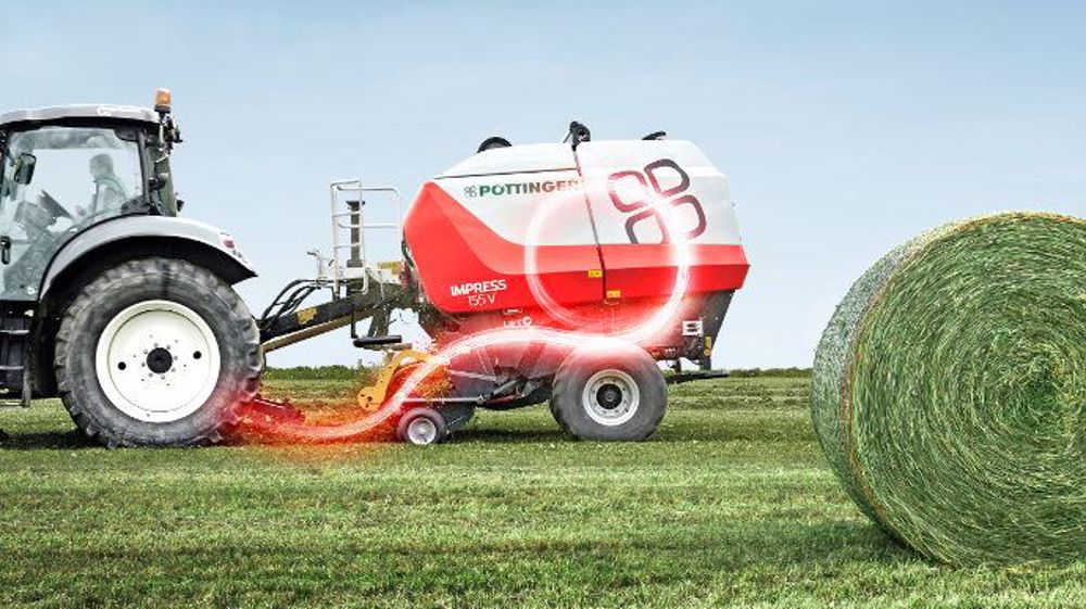 Pöttinger Impress, la première presse à balle du constructeur autrichien (©Pöttinger) Pöttinger Impress, la première presse à balle du constructeur autrichien (©Pöttinger)