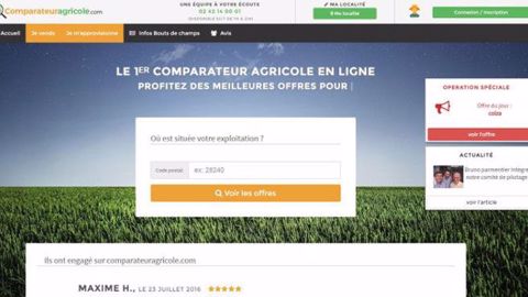 Uberisation de l'agriculture : un nouveau service pour comparer les prix d'achat et de vente.(©comparateuragricole.com)