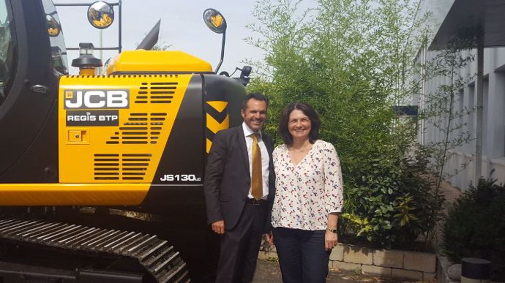 Sonia Dubes, présidente de Normandie Manutention et Jean-Baptiste Dubois, directeur général de Régis BTP. (©JCB)