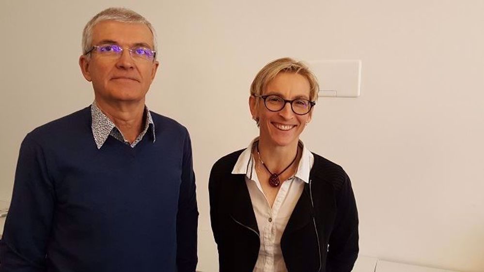 Bernard Lannes, président réélu de la Coordination rurale, et Véronique Le Floc'h, nouvelle secrétaire générale du syndicat, lors de la présentation de leurs voeux à la presse, mercredi 4 janvier 2017. (©Terre-net Média)