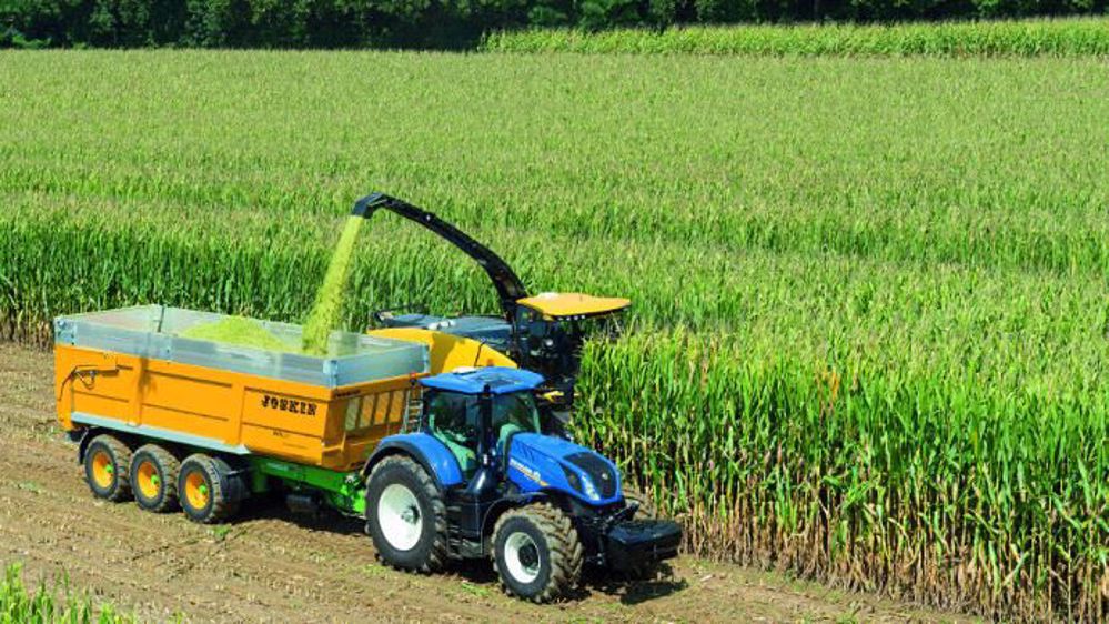 New Holland analyse la qualité de l'ensilage directement sur la goulotte de la Forage Cruiser. (©New Holland)