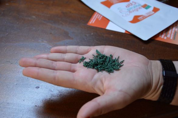 paillettes de spiruline pour la commercialisation