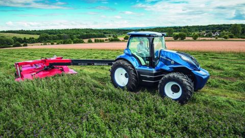 New Holland vient de dévoiler son nouveau concept de tracteur au méthane. (©New Holland) New Holland vient de dévoiler son nouveau concept de tracteur au méthane. (©New Holland)