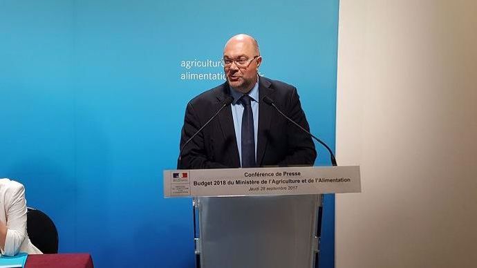 Stéphane Travert, lors de la présentation du projet de budget 2018 pour le ministère de l'agriculture.