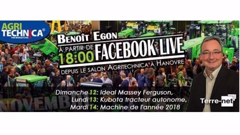 Trois Facebook live ont été organisés pendant l'Agritechnica. (©Terre-net Média) 