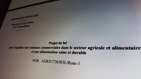 Au nom du groupe de La France insoumise, le député François Ruffin a publié sur son blog, jeudi 25 janvier dans la matinée, le projet de loi qui doit être présenté en conseil des ministres mercredi 31 janvier. (©Terre-net Média) Au nom du groupe de La France insoumise, le député François Ruffin a publié sur son blog, jeudi 25 janvier dans la matinée, le projet de loi qui doit être présenté en conseil des ministres mercredi 31 janvier. (©Terre-net Média)