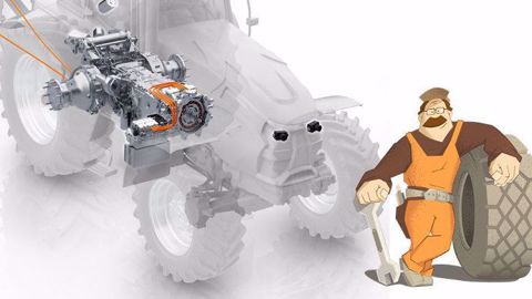 Les transmissions sont au coeur des tracteurs agricoles. ici une illustration d'une boite de vitesses ZF. (©Terre-net Média) 