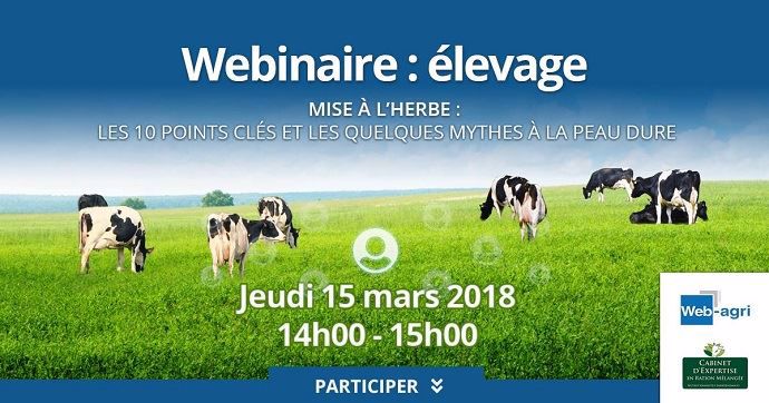 Webinaire élevage sur la mise à l'herbe organisé par Web-agri et le cabinet de nutritionniste BDM