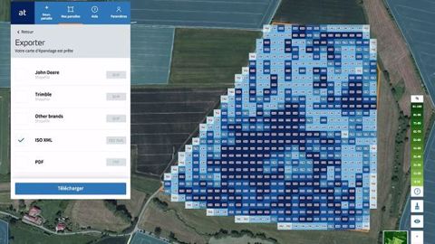 Carte d'exportation Atfarm désormais créée de manière automatique. (©Yara)