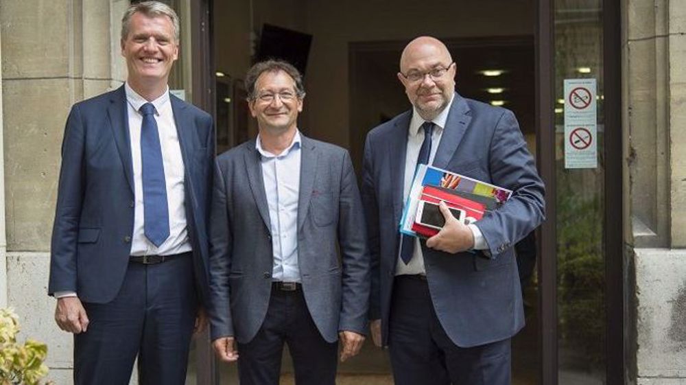 En présence de Florent Guhl, directeur de l'Agence bio et de Gérard Michaut, président de l’Agence bio, le ministre Stéphane Travert a présenté le programme « Ambition Bio 2022 ». (©Xavier Remongin/agriculture.gouv.fr)