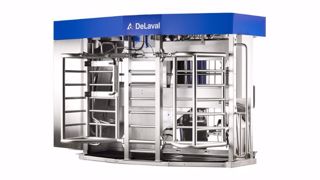 Le bras de branchement gagne en précision et augmente sa vitesse d'exécution de 50 %. (©DeLaval) Le bras de branchement gagne en précision et augmente sa vitesse d'exécution de 50 %. (©DeLaval)