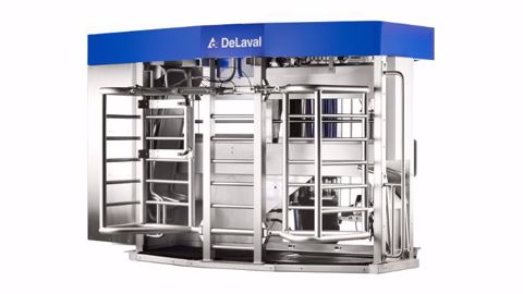 Le bras de branchement gagne en précision et augmente sa vitesse d'exécution de 50 %. (©DeLaval) Le bras de branchement gagne en précision et augmente sa vitesse d'exécution de 50 %. (©DeLaval)
