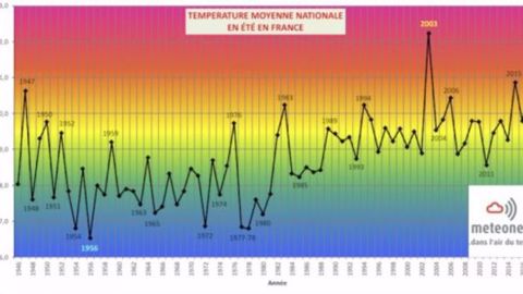 Températures moyennes en été en France. (©MeteoNews)