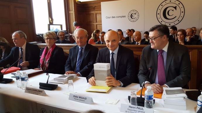Les membres de la Cour des comptes, ici en 2016, institution présidée par Didier Migaud, a rendu public un rapport sur les retards et défaillances dans le paiement des aides Pac aux agriculteurs.