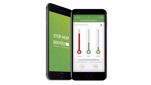 Nor-feed crée « Stop heat », une application mobile qui permet d’évaluer le stress thermique chez les animaux d’élevage. (©Nor-feed) Nor-feed crée « Stop heat », une application mobile qui permet d’évaluer le stress thermique chez les animaux d’élevage. (©Nor-feed)