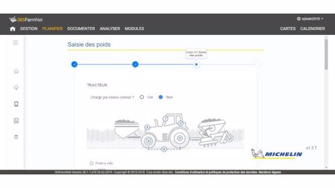 La plateforme 365 FarmNet s'étoffe avec le module AgroPressure by Michelin. (©Michelin)