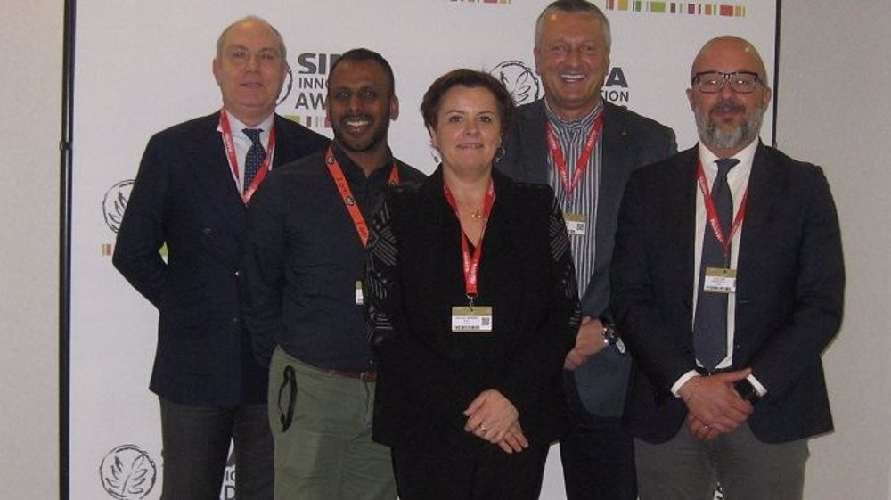 Le nouveau bureau d'Eurasco : Anne-Marie Quéméner, commissaire générale du Space, présidente de l'association, entourée de Ruwan Berculo (Pays-Bas), Sorin Vornic (Romexpo, Roumanie), Luciano Rizzi (Veronafiere, Italie), Giovanni Colombo (Veronafiere, Italie). (©Eurasco)