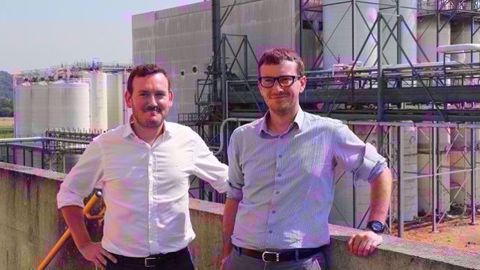 De gauche à droite : Antoine Grasser, responsable du pôle grains de Natup et Féréol Mazard, directeur de l'usine de Lillebonne, Tereos Starch & Sweeteners Europe (©Terre-net Média)