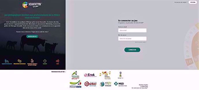 Veaucation est un jeu pédagogique destiné aux professionnels de la filière veau en France.