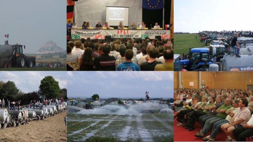 En septembre 2009, les éleveurs de l'Apli passaient à l'action et entamaient, le 10, la grève du lait. (©Apli nationale et Terre-net Média)