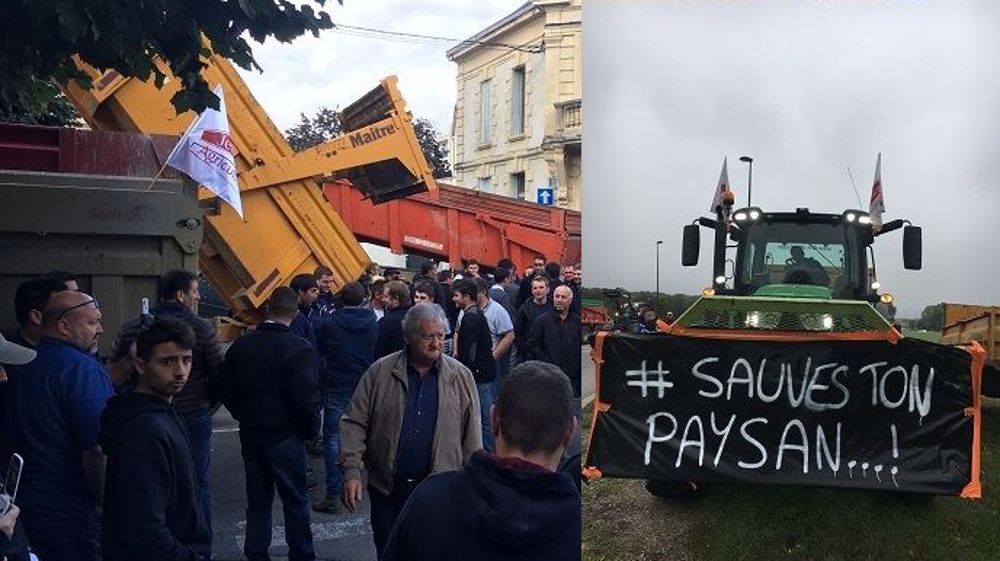 La manifestation dans la Nièvre a commencé lundi 7 octobre. (©Compte twitter Fdsea de la Nièvre)