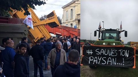 La manifestation dans la Nièvre a commencé lundi 7 octobre. (©Compte twitter Fdsea de la Nièvre) La manifestation dans la Nièvre a commencé lundi 7 octobre. (©Compte twitter Fdsea de la Nièvre)