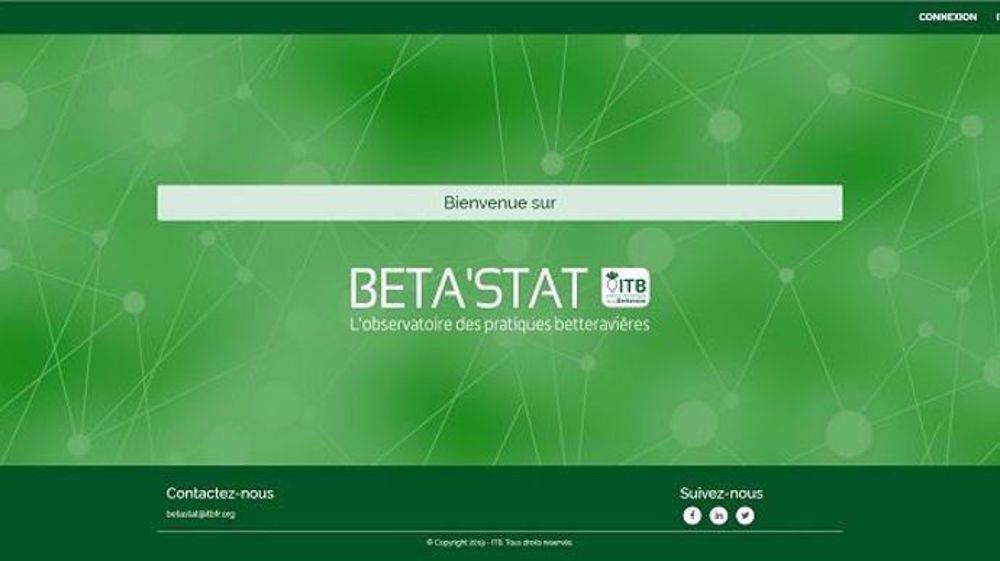 Beta'Stat est <a href="https://betastat.itbfr.org/src/accueil.php" title="Beta'Stat" target="_blank">disponible en ligne sur le site web de l'ITB, dans la rubrique "Outils & services"</a>. (©ITB)<br />