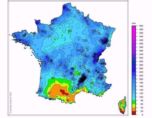 Pluviométrie du 21 septembre au 20 octobre 2019