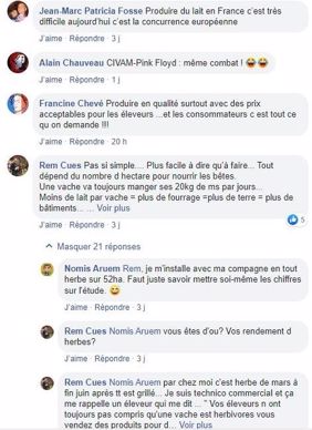 post facebook article web agri produire moins de lait pour vivre mieux