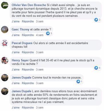 posts facebook paturage tournant dynamique et secheresse ete 2020