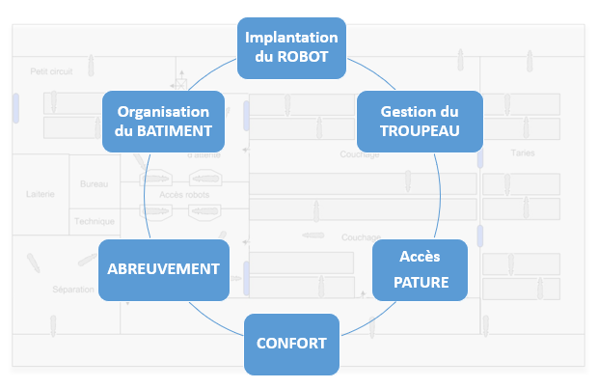Implantation du robot de traite