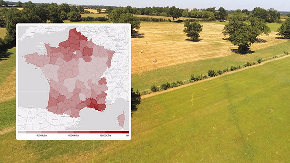 Le prix moyen des terres et prés libres s'élève à 6 080 €/ha en 2020, en hausse de + 1,3 % par rapport à 2019. (©Patrick C, FranceAgriTwittos)