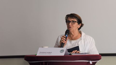 Christiane Lambert, lors de la conférence de presse de rentrée de la FNSEA le 2 septembre. (©Terre-net Média) Christiane Lambert, lors de la conférence de presse de rentrée de la FNSEA le 2 septembre. (©Terre-net Média)