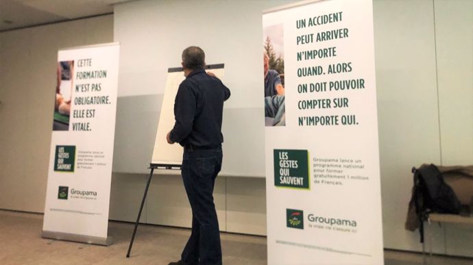 Une session de formation Groupama.